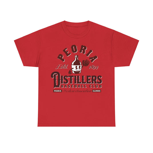 Peoria Distiller Est 1894 Illinois Baseball T-shirt