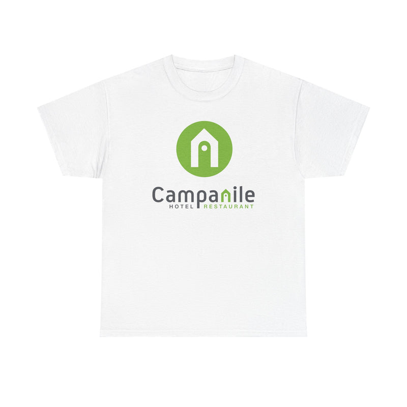 Load image into Gallery viewer, Campanile Restaurant T-Shirt - Fine Dining Industry Defunct Logo Tee
