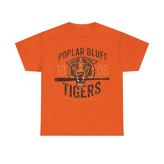 Poplar Bluffs Tigers Est 1908 Missouri Baseball T-shirt