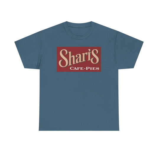 Sharis Cafe Pies T-Shirt - Restaurant Industry Defunct Logo Tee