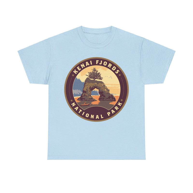 Load image into Gallery viewer, Kenai Fjords National Park Alaska Round Logo T-shirt
