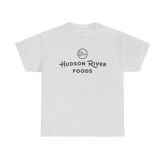 Hudson River Foods T-Shirt Defunct Food Company Bankrupt Logo Tee