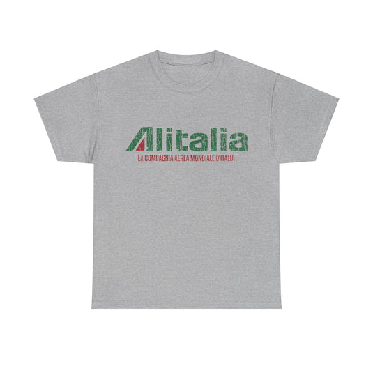 Italy Alitalia World Airlines Retro Nostalgic T-shirt