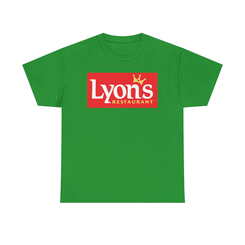 Load image into Gallery viewer, Lyon's Restaurant T-Shirt - Dining Industry Bankrupt Logo Tee
