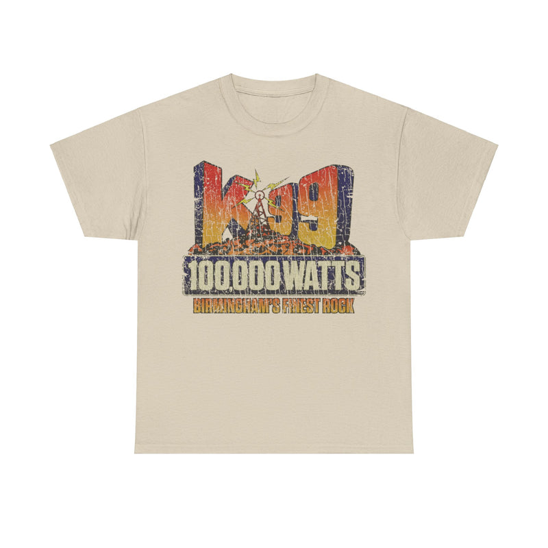 Load image into Gallery viewer, K99 Birminghams Finest Rock 1976 Radio Station Distressed Print T-shirt
