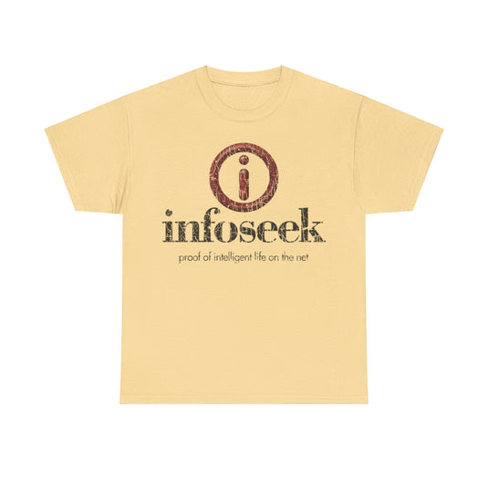 Infoseek Website Logo 1994 Distressed Print T-shirt
