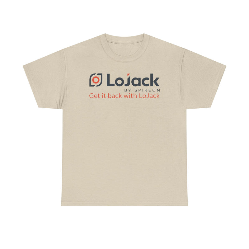 Load image into Gallery viewer, LoJack Defunct Car Security T-Shirt Get It Back With LoJack Spireon Tech Tee

