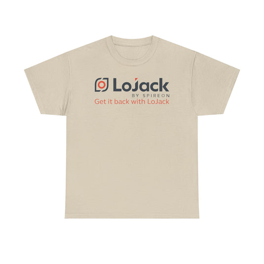 LoJack Defunct Car Security T-Shirt Get It Back With LoJack Spireon Tech Tee