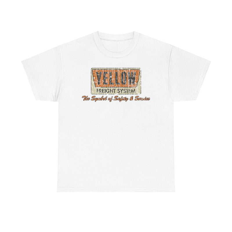 Load image into Gallery viewer, Yellow Freight Symbol of Safety 1968 Kansas Trucking Traffic T-shirt
