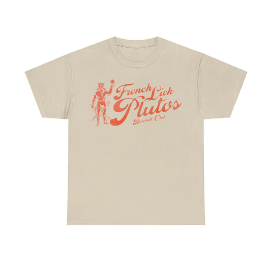 French Lick Plutos Nostalgic Retro Baseball Team T-shirt