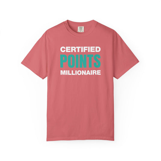 Certified Points Millionaire Credit Card Miles Travel Teal T-shirt