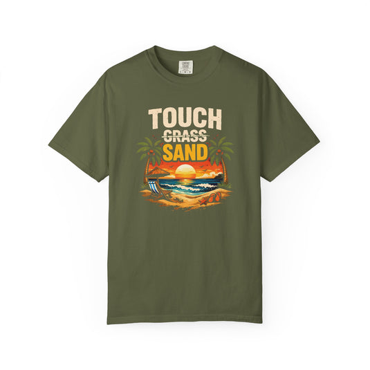 Touch Grass Sand Credit Card Points Miles Travel T-shirt