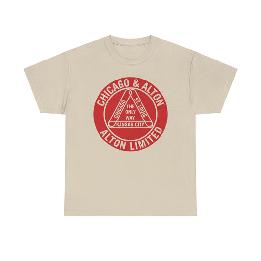 Chicago Alton Only Way Triangle Railroad Logo Vintage Train T-Shirt