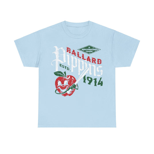 Ballard Pippins Est 1914 Seattle Washington Baseball T-shirt