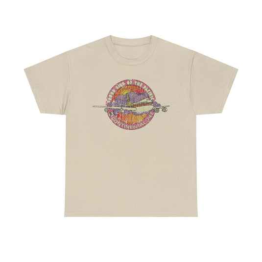 Continental Airlines 1971 Distressed Print T-shirt
