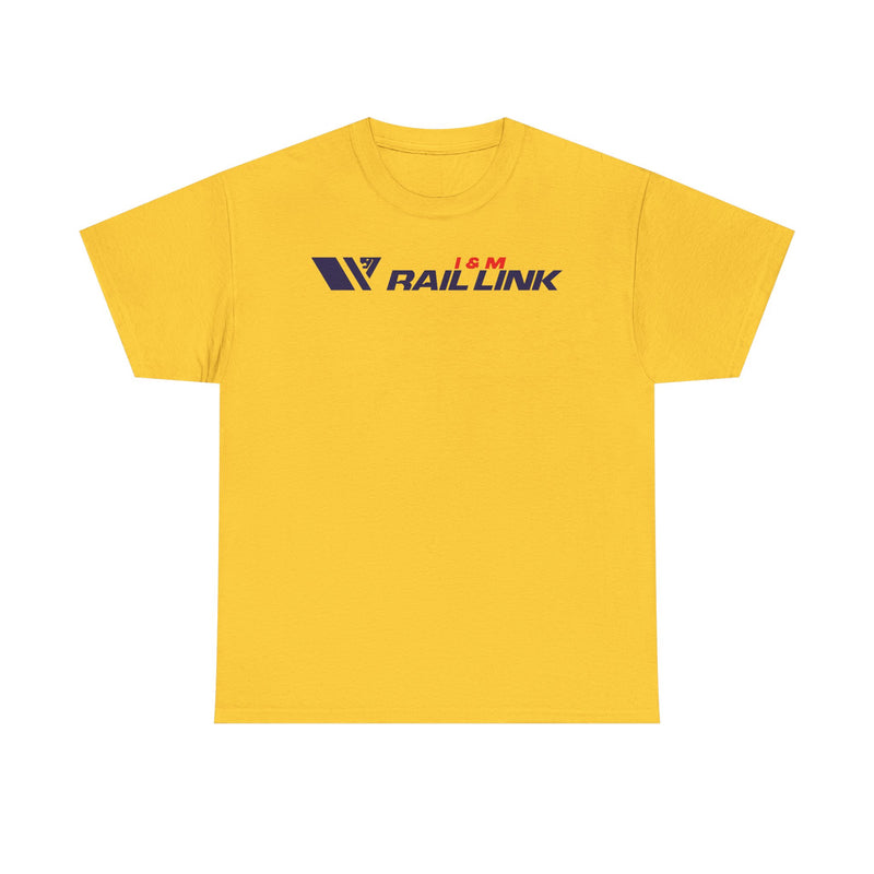 Load image into Gallery viewer, I&amp;M Rail Link Railroad Vintage Train Railway Logo T-Shirt
