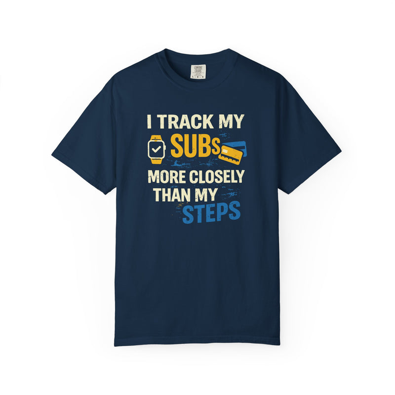 Load image into Gallery viewer, Track Credit Card Subs Steps Points Miles Travel T-shirt
