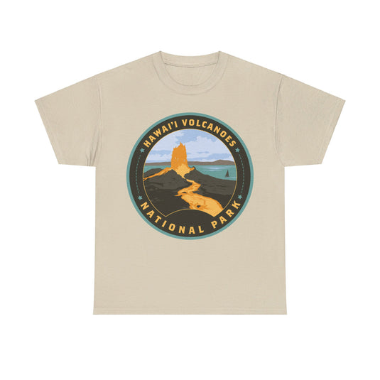 Hawaii Volcanoes National Park Round Logo T-shirt