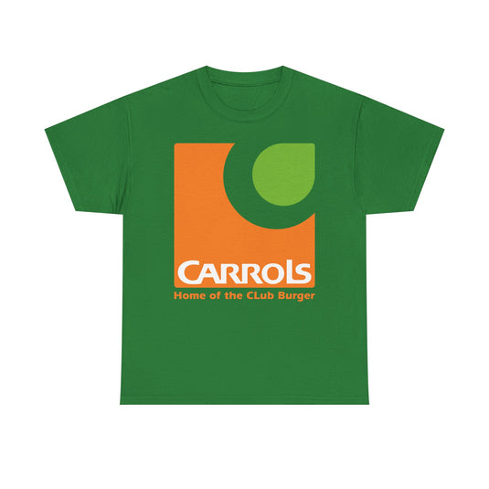 Carrols Home of Club Burger Vintage Classic Chain Restaurant Logo T-Shirt