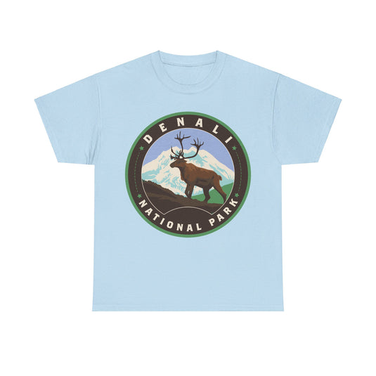 Denali National Park Alaska Round Logo T-shirt