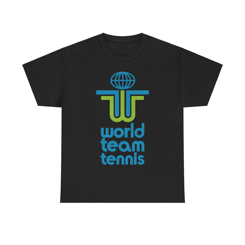 Load image into Gallery viewer, World Team Tennis Blue Green Logo Retro Nostalgic T-shirt
