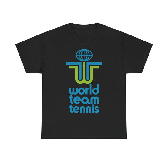 World Team Tennis Blue Green Logo Retro Nostalgic T-shirt