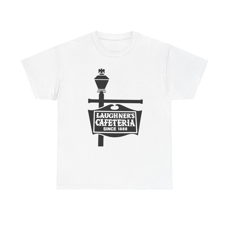Load image into Gallery viewer, Laughner's Cafeteria T-Shirt - Restaurant Industry Bankrupt Logo Tee
