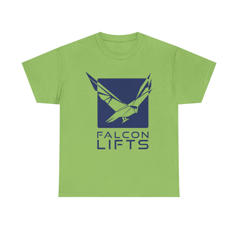 Load image into Gallery viewer, Falcon Lifts T-Shirt Defunct Elevator Company Bankrupt Logo Tee
