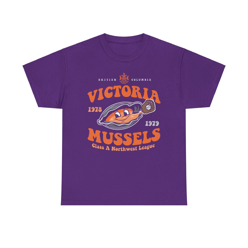 Load image into Gallery viewer, Victoria Mussels Est 1978 British Columbia Baseball T-shirt
