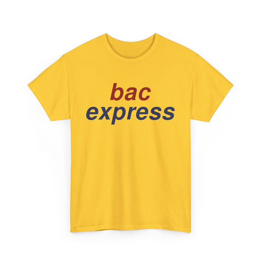 BAC Express Red Blue Two-Tone Aviation Commuter Airline Retro Logo T-shirt
