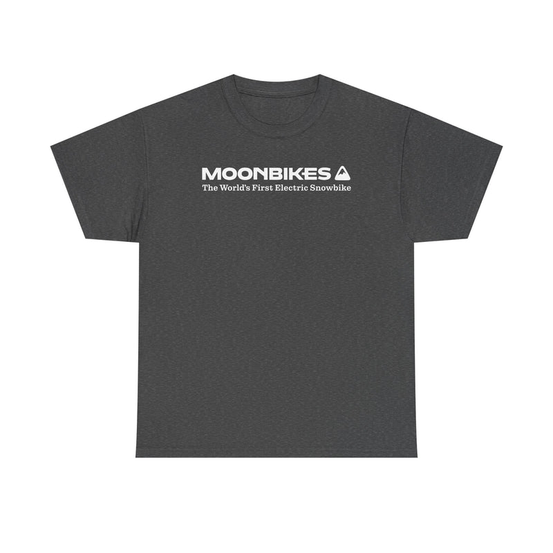Load image into Gallery viewer, MoonBikes T-Shirt Bankrupt Electric Snowbike Company Defunct Logo Tee
