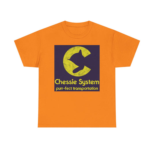 Chessie System Purr-fect Transportation Railroad Logo Train T-Shirt