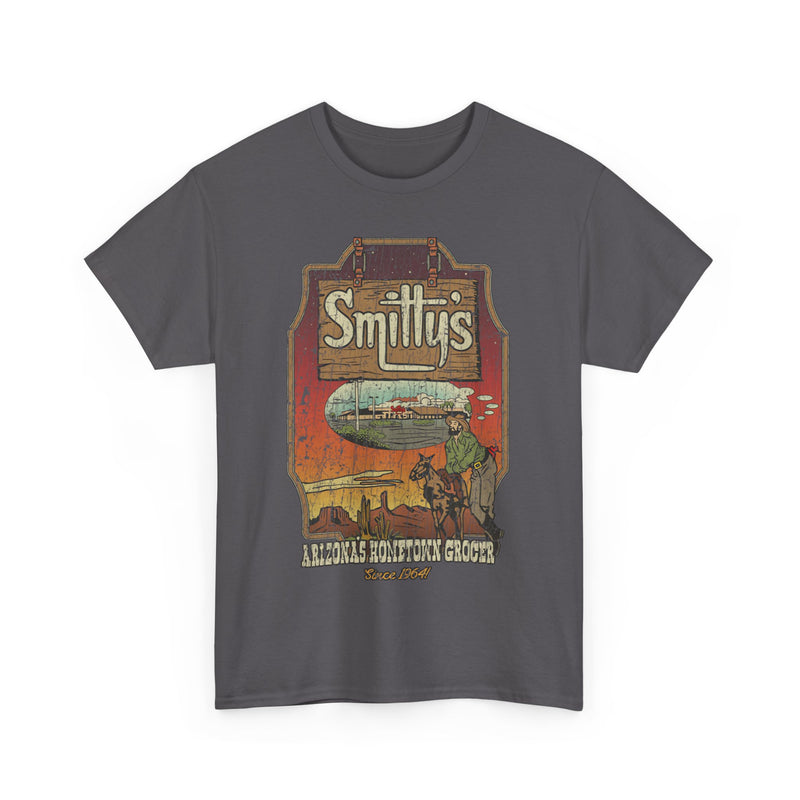 Load image into Gallery viewer, Smittys Arizona Sunset 1964 Grocery Cowboy T-shirt
