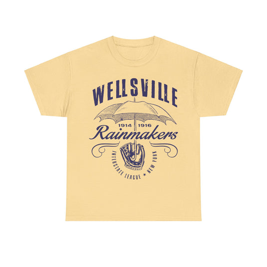 Wellsville Rainmakers Est 1914 New York Baseball T-shirt