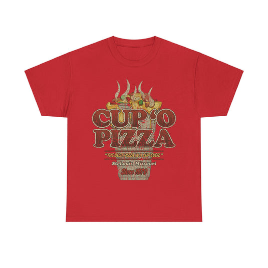 Cup O Pizza St Louis 1979 Restaurant Distressed Print T-shirt