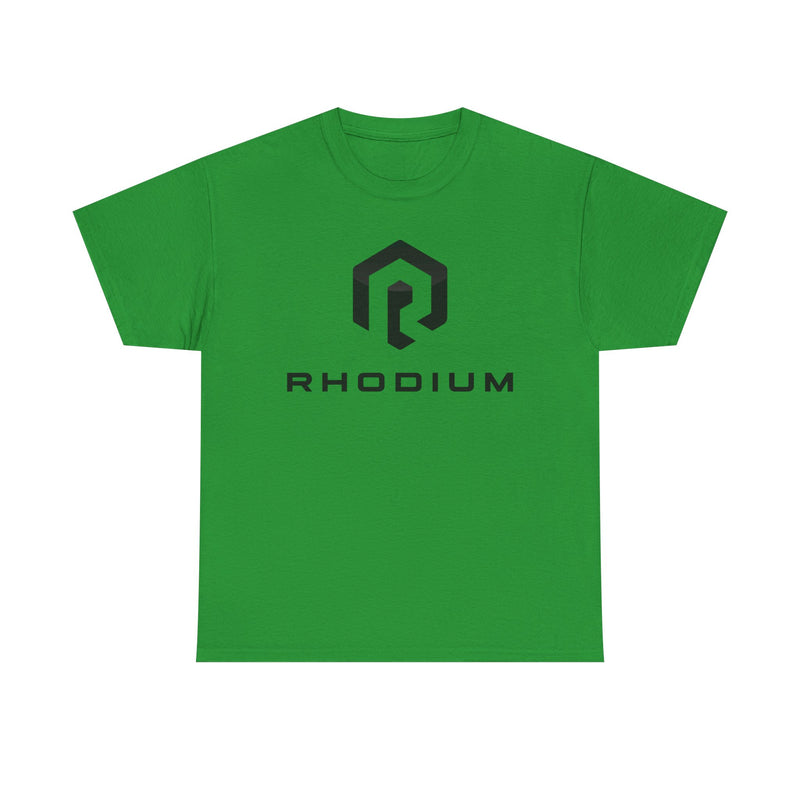 Load image into Gallery viewer, Rhodium Enterprises T-Shirt Bankrupt Crypto Company Defunct Logo Tee
