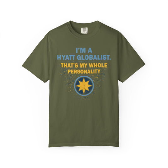 Hyatt Globalist Personality Credit Card Points Miles Travel T-shirt