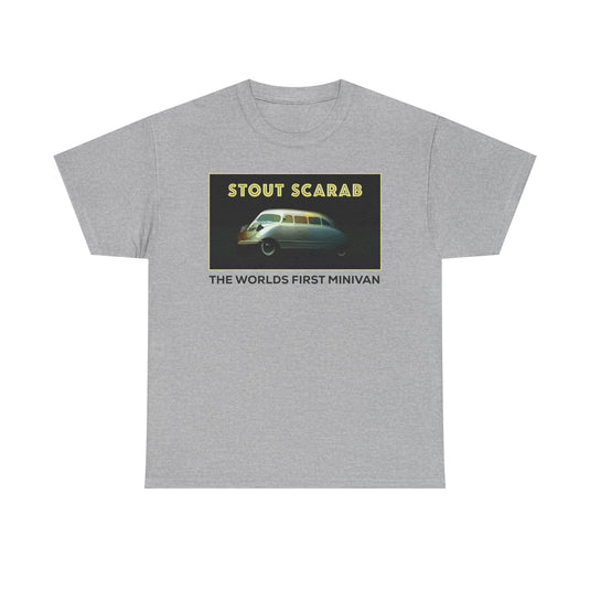 Stout Scarab The Worlds First Minivan Classic Automotive Logo T-shirt