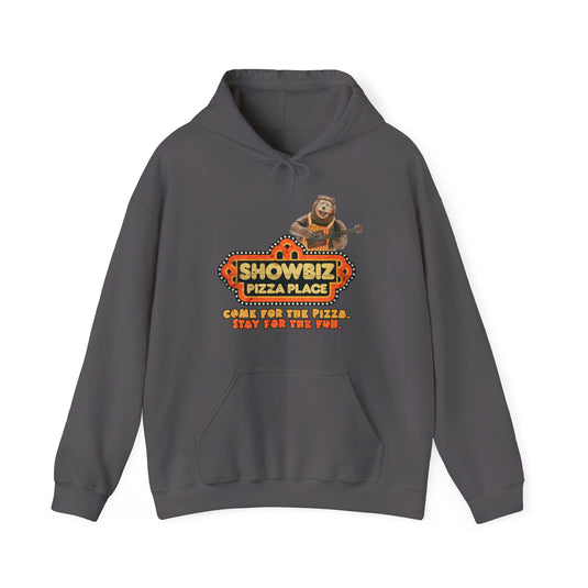 Showbiz Pizza Place Come for The Pizza Tribute Pullover Hoody