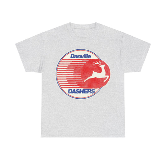 Danville Dashers Red Blue Logo Hockey Team T-shirt