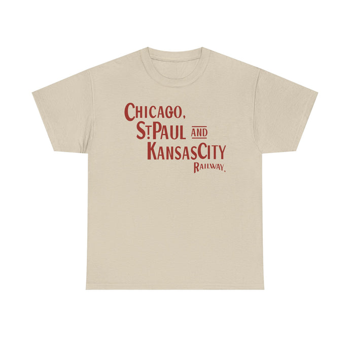 Chicago St Paul Kansas City Railway Railroad Logo Vintage T-Shirt