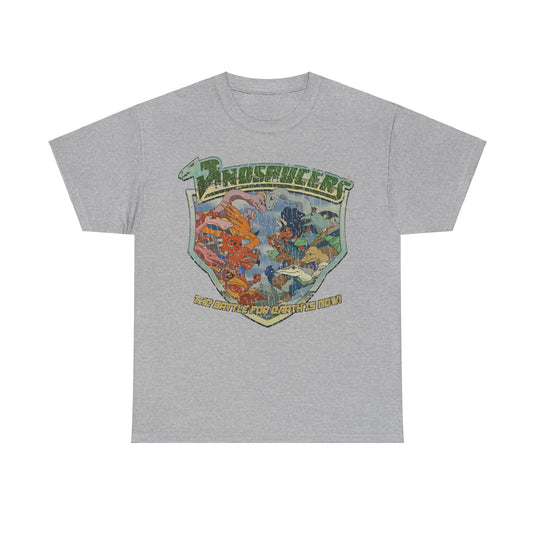 Dinosaucers Battle for Earth 1987 Cartoon Televison Show T-shirt