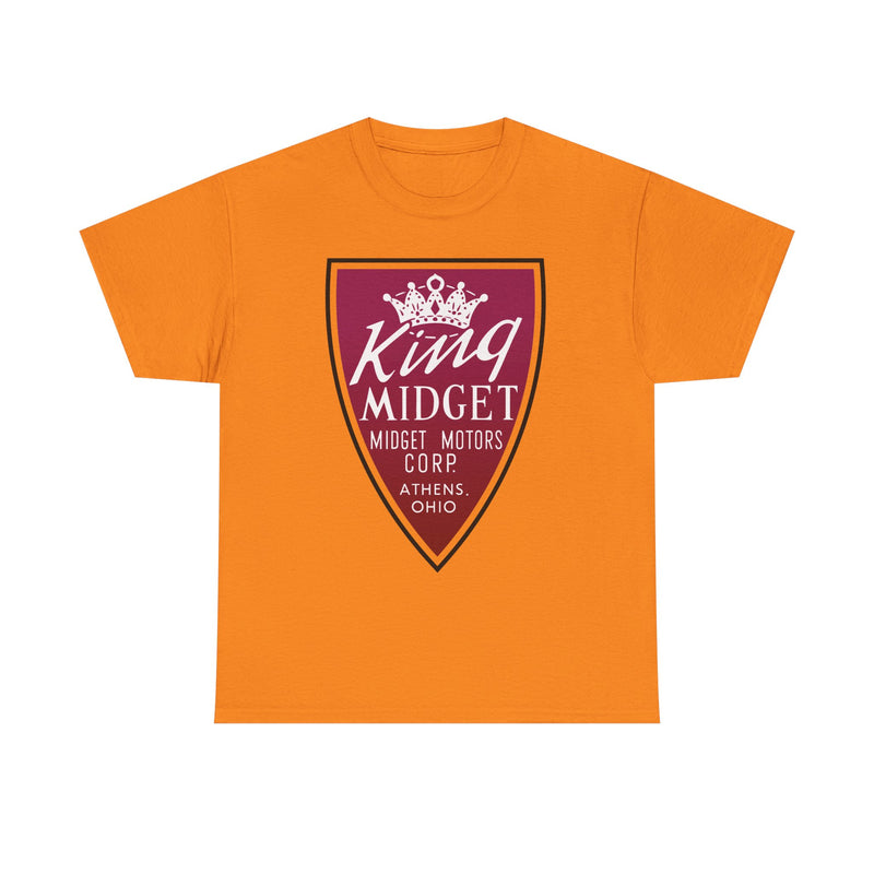 Load image into Gallery viewer, King Midget Motors Corp Athens Ohio Crown Logo Microcar T-shirt
