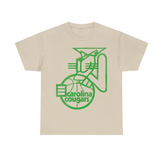 Carolina Cougars Green Logo Basketball Team Nostalgic Retro T-shirt