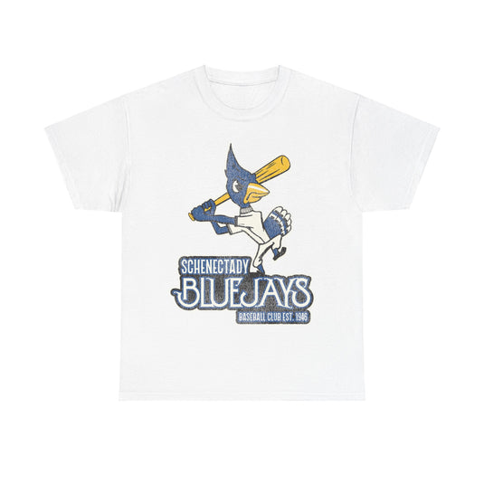 Schenectady Bluejays Nostalgic Retro Baseball Team T-shirt