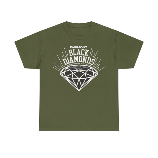 Fairmont Black Diamonds Nostalgic Retro Baseball Team T-shirt