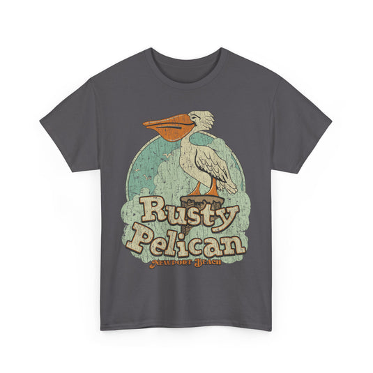 The Rusty Pelican 1972 Newport Beach California Seafood Restaurant Nostalgic T-shirt