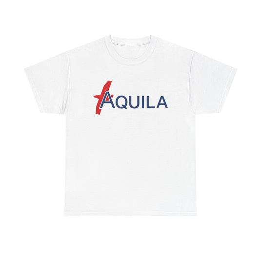 Aquila Italian Airline Red Blue Modern Logo Aviation History T-shirt