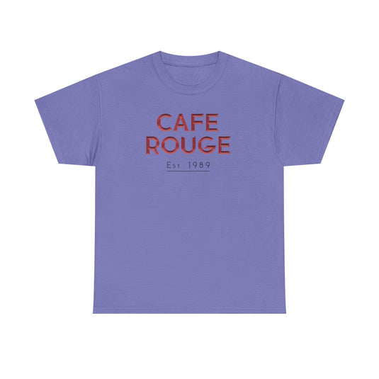 Cafe Rouge T-Shirt - French Bistro Restaurant Industry Defunct Logo Tee