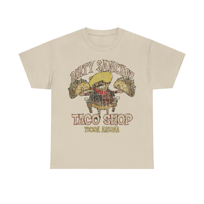 Load image into Gallery viewer, Dirty Sanchez Taco Shop 1982 Restaurant Distressed Print T-shirt
